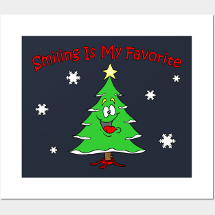 Smiling is My Favorite Christmas Tree Posters and Art